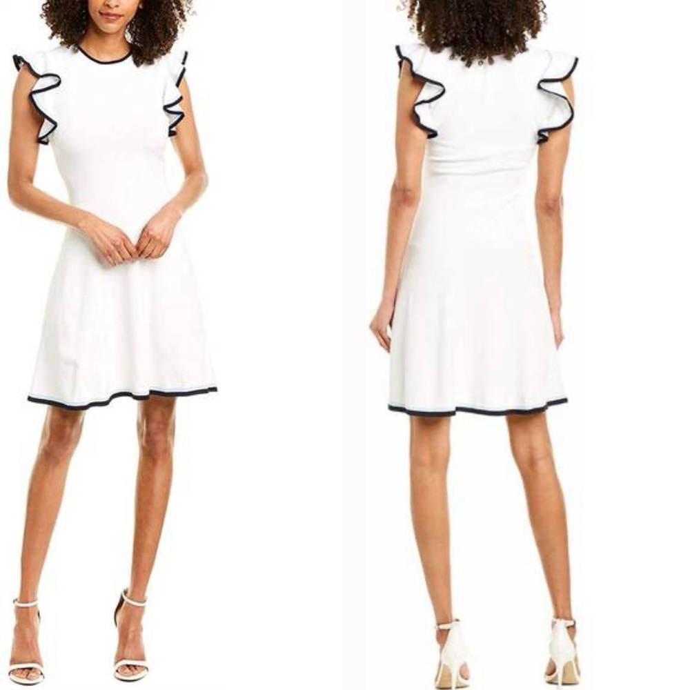 Shoshanna White Knit Saya Dress
